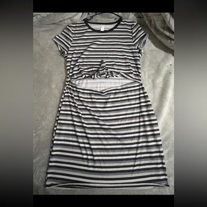 Girls No Boundaries Stripped Dress 2XL